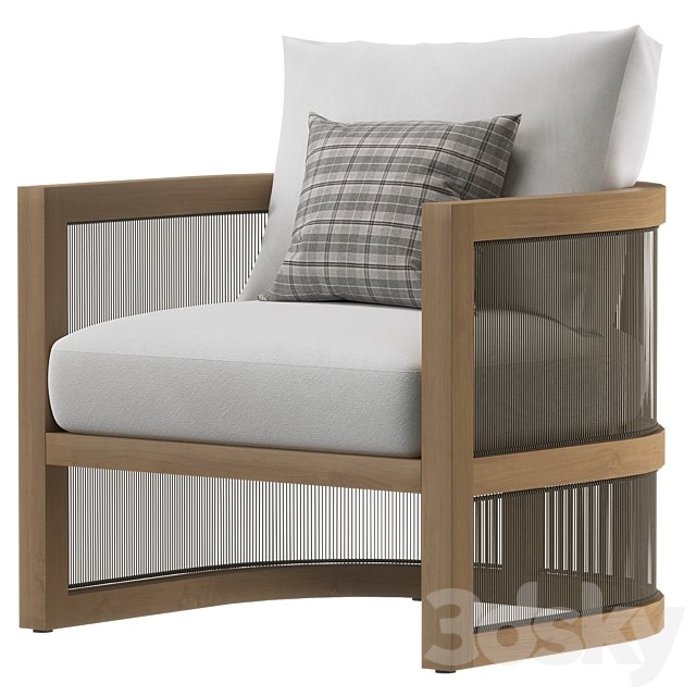 RH | Capri Teak Swivel Lounge Chair