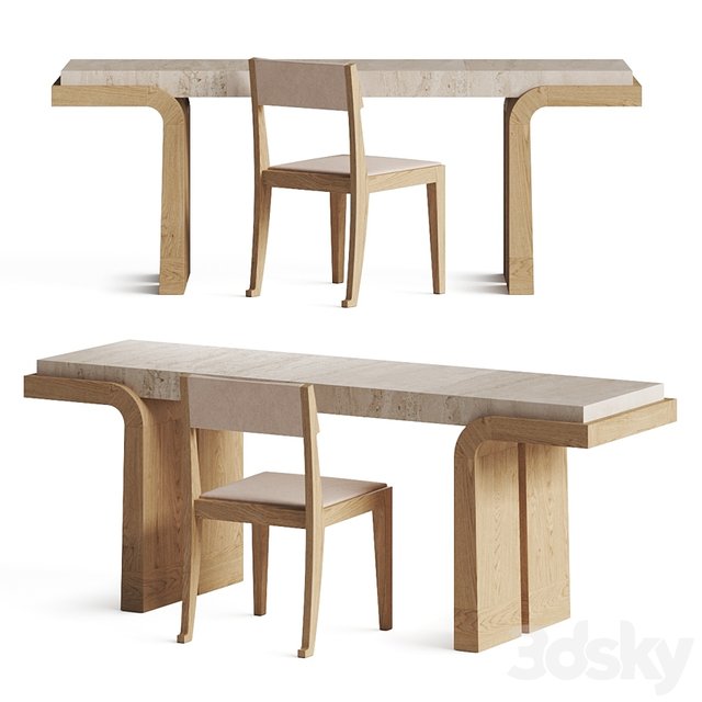 Le Cann Thalie Desk and Poly Chair