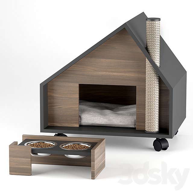 Pet house Terrace and bowl Roy