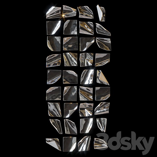 Wall arrangement — deformation, ribbon, Vargov®Design - LC0230