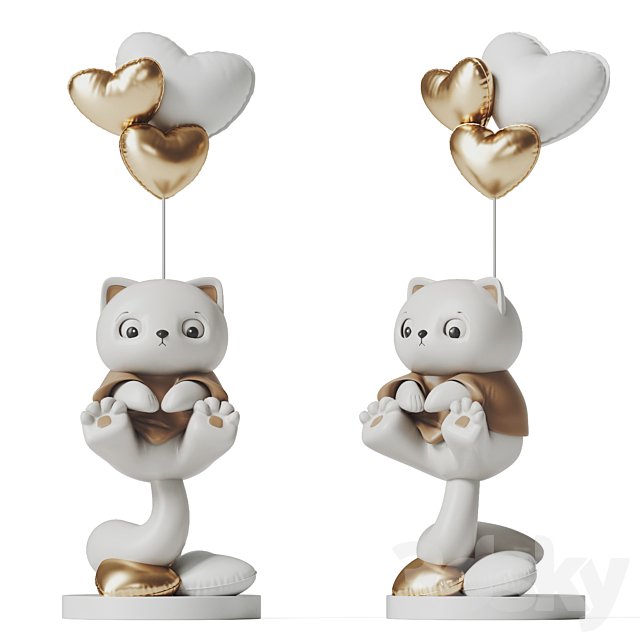 Cat and Balloons