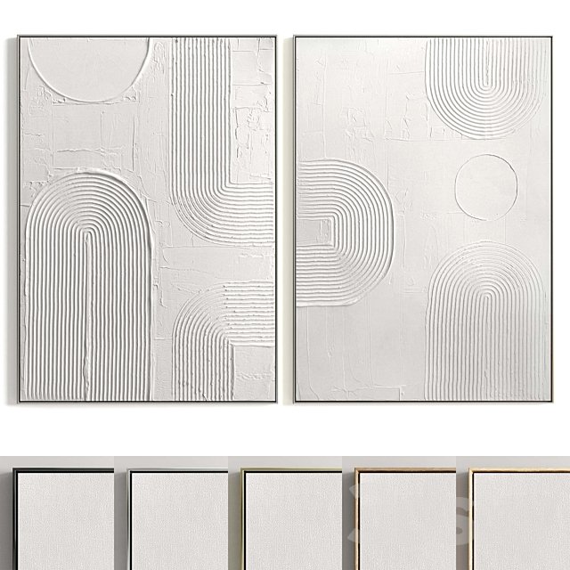 Plaster Two Photo Frame T-261