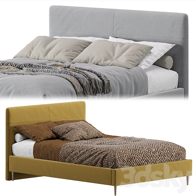 Bed Mayton 140 Velvet Yellow By Divan.ru