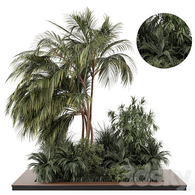 Outdoor Garden set bush and Tree - Garden Set 944