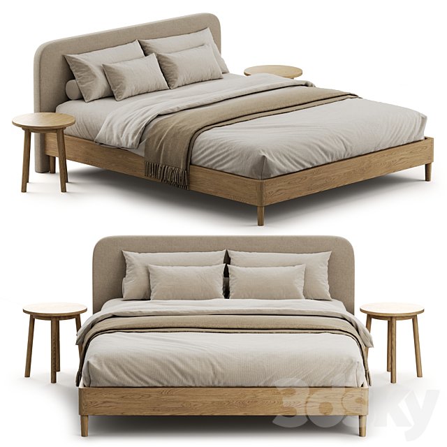 Scandinavian Upholstered Bed