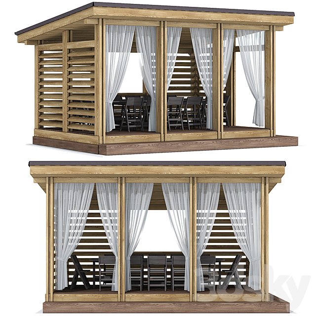 Arbor terrace veranda gazebo canopy