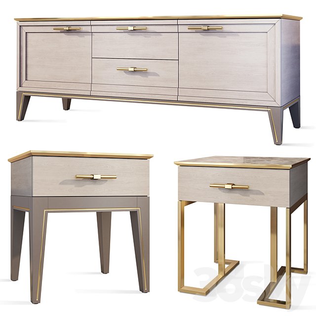 Chest of drawers and bedside table Palmari Dana