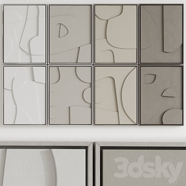 Set of relief panels edith beurskens