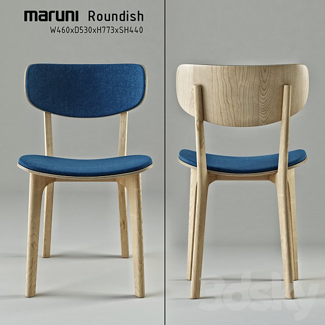 Roundish Maruni Armless chair