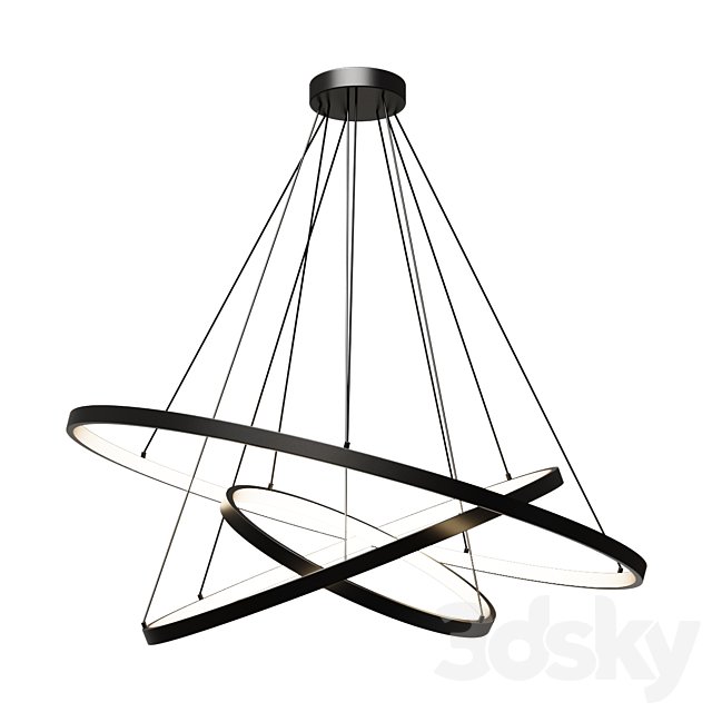Chandelier rings BLUE TIME lamp
