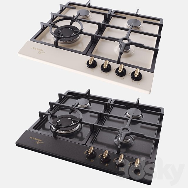 Hob pyramida pfe 642 ivory Rustico (beige and black)