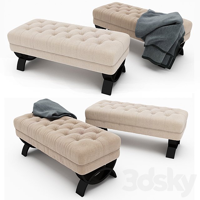 Christopher Knight Home Scarlette Tufted Fabric Ottoman Bench