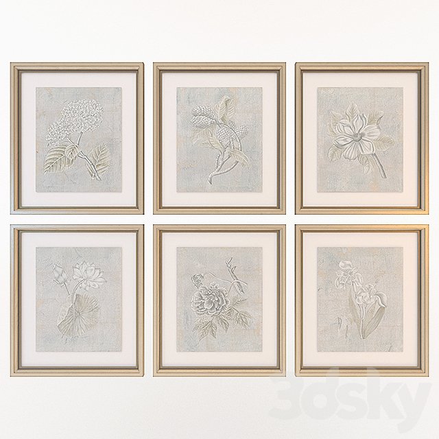 Charlotte Morgan Silver Leaf Fresco Flowers