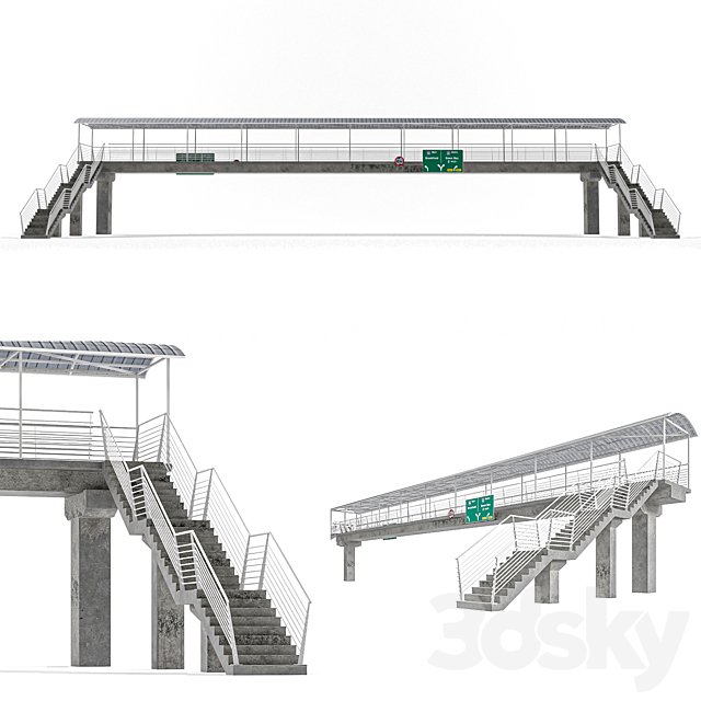 Lowpoly Pedestrian Bridge