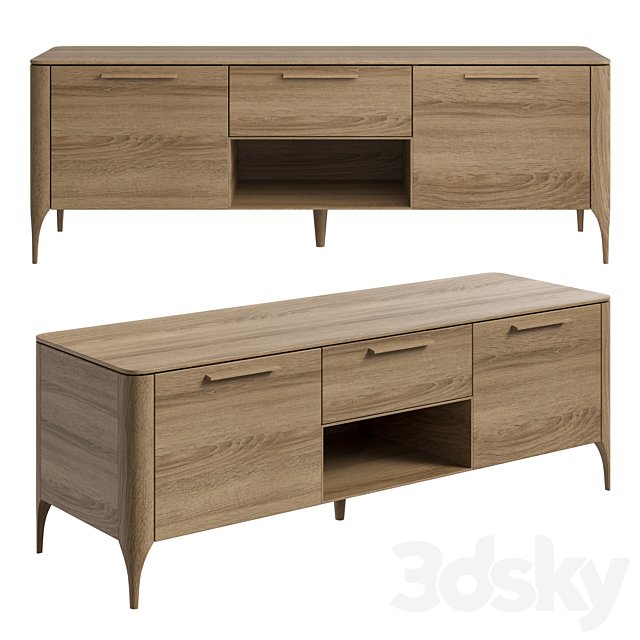 Type oak TV stand