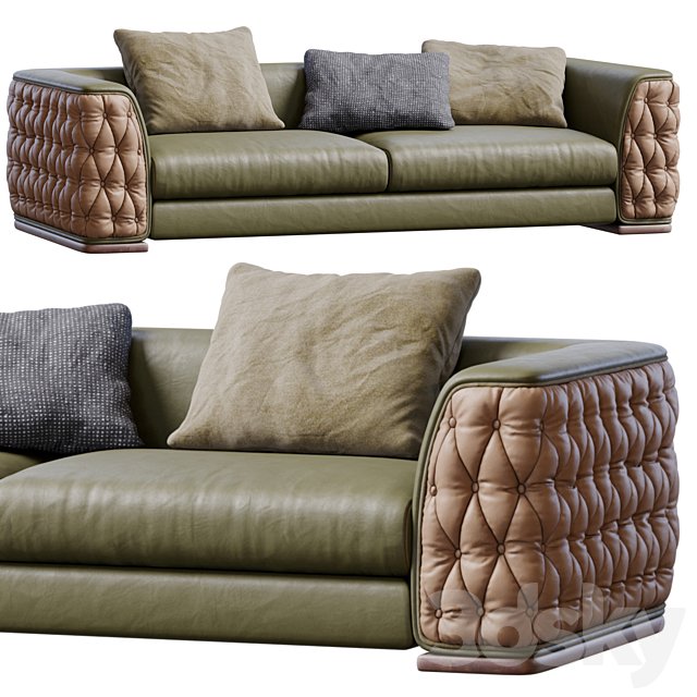 Leather Sofa Plaza By ASNAGHI