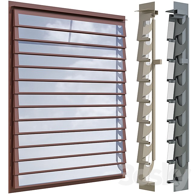 Facade multi louvred ventilator smoke vent ventilation