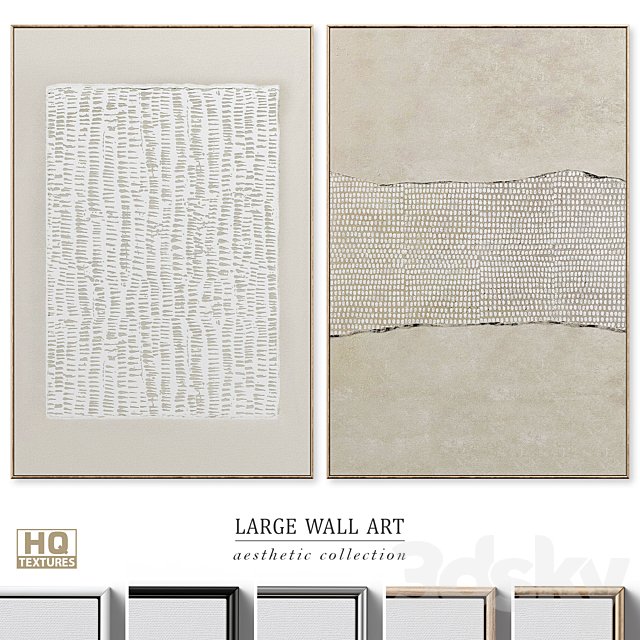 Large Mid-Century Abstract Wall Art C-607