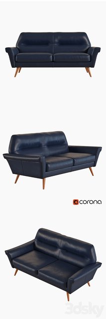West Elm Denmark Leather Loveseat