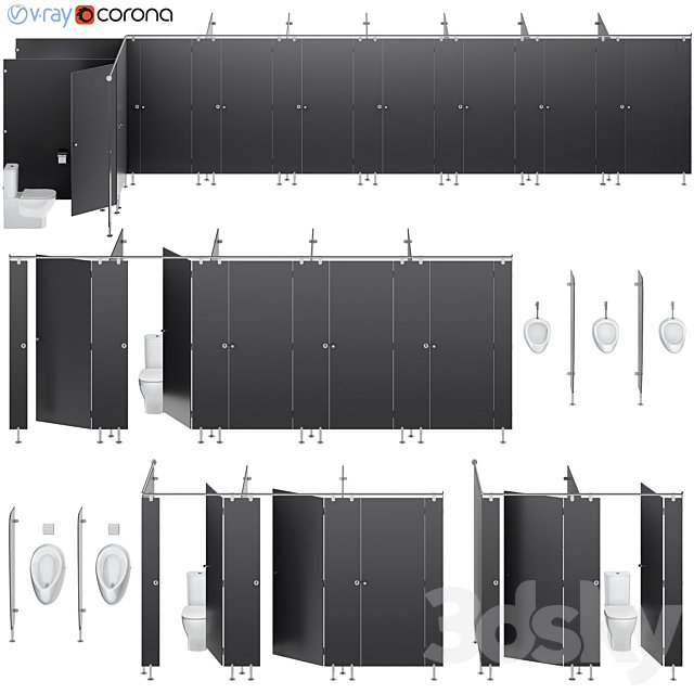 Sanitary partitions for public toilets FunderMax 3