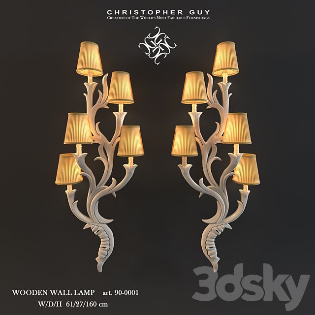 Christopher Guy / Wooden Wall Lamp 90-0001