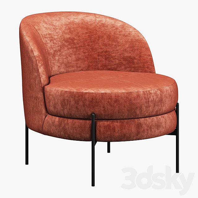 Vetro mebel bella rose armchair