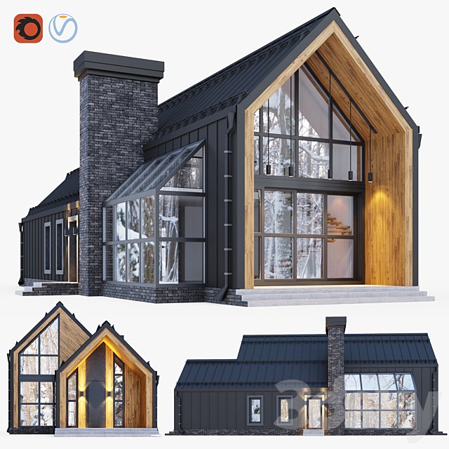 Barnhouse with stained glass windows