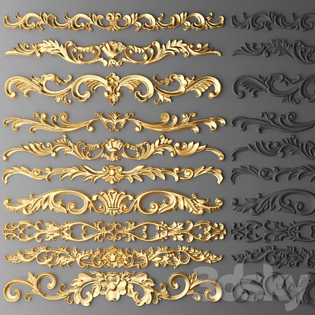 Set stucco decoration