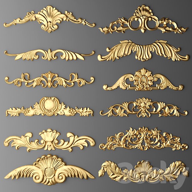 Set stucco decoration