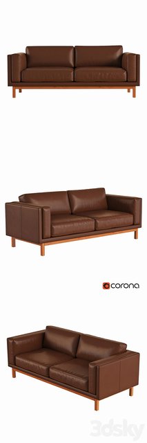 West Elm Dekalb Leather Sofa
