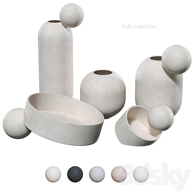 Bulb collection vases