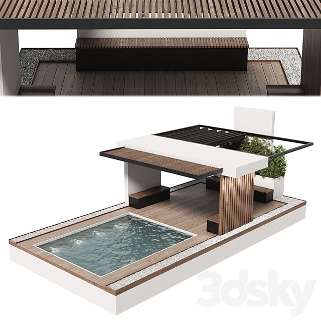 Landscape Furniture with Pergola and Roof garden 20