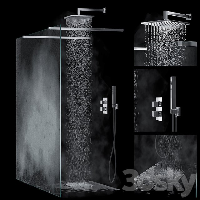 Built-in shower system Palazzani Track