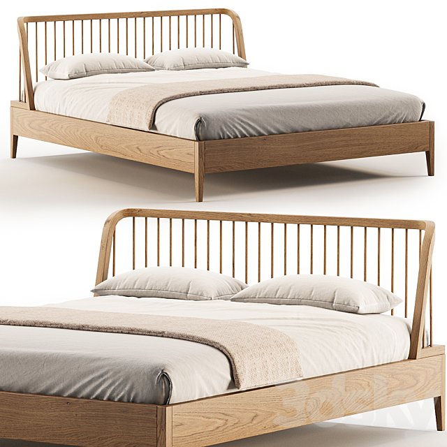 Spindle Oak Bed