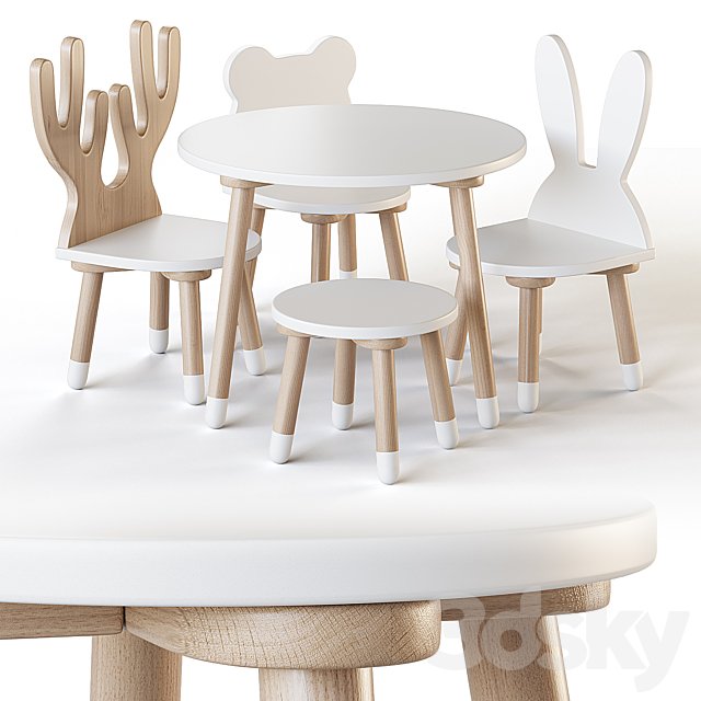 Smile Artwood table and chairs for nursery