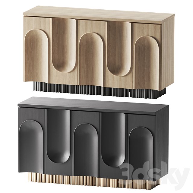 BLACK AND GOLD SIDEBOARD