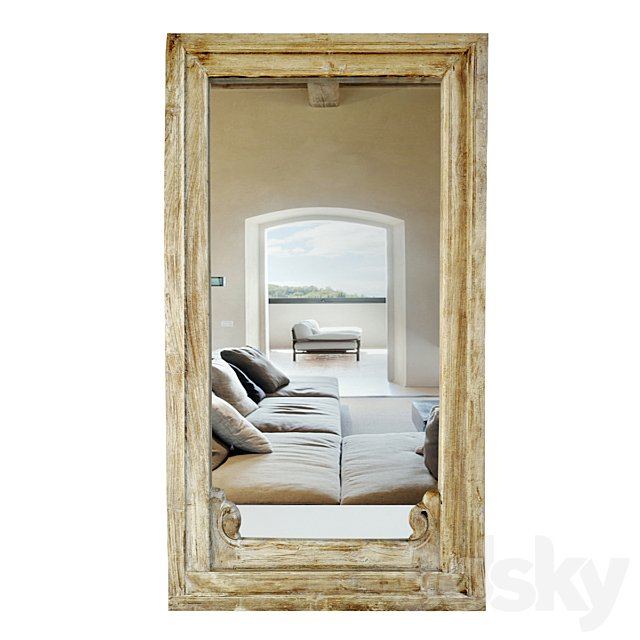 Antique Raja Window Mirror