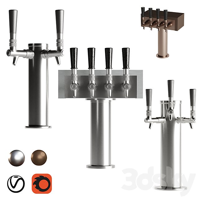 3 Faucet Draft Beer Set