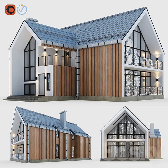 Barnhouse with terraces and balconies