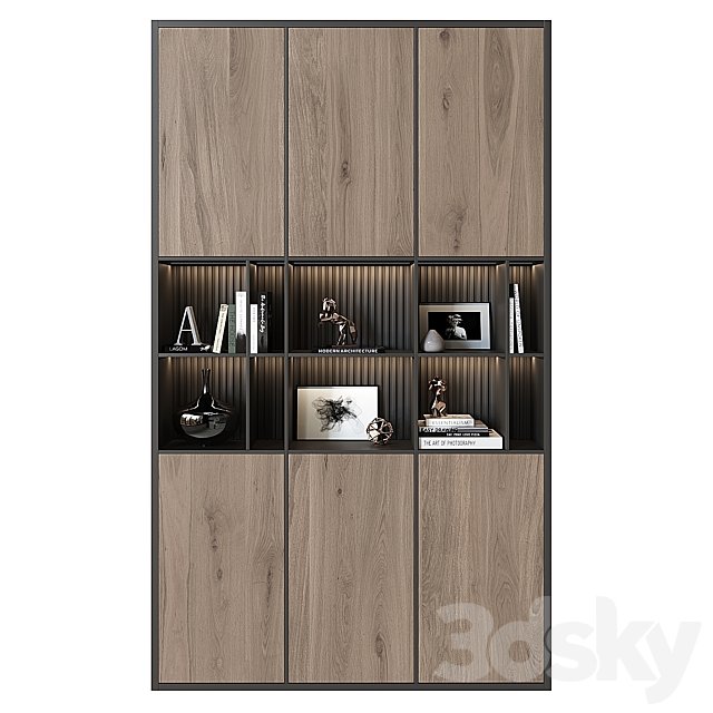 Shelving unit in modern style 01