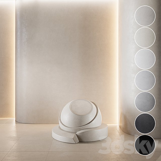 decorative plaster | Concrete set (seamless) | 07