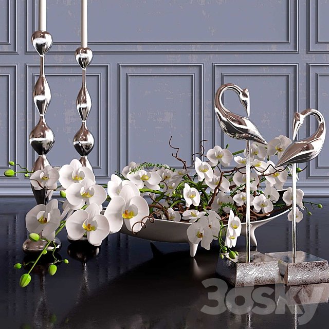 Decorative set. Orchid