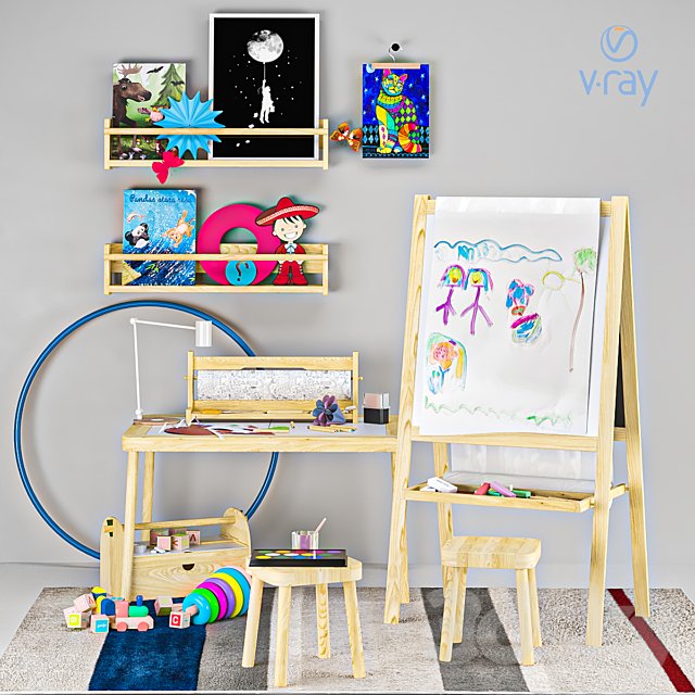 Children's decor easel Ikea