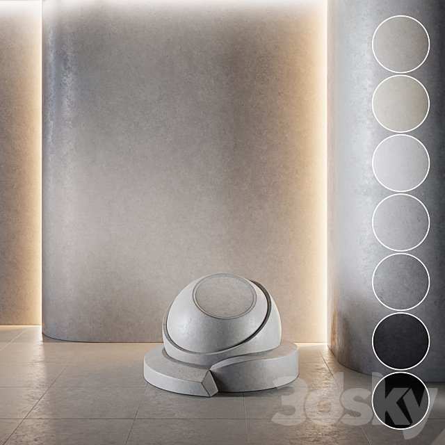 Decorative plaster | Concrete set (seamless) | 18