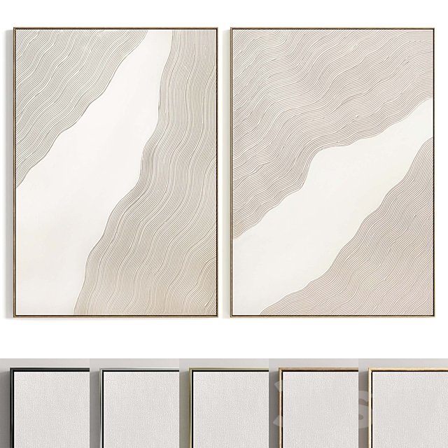 Plaster Two Photo Frames T-346