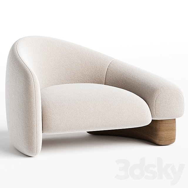 Raphael Navot Acrostic Overlay Armchair Left