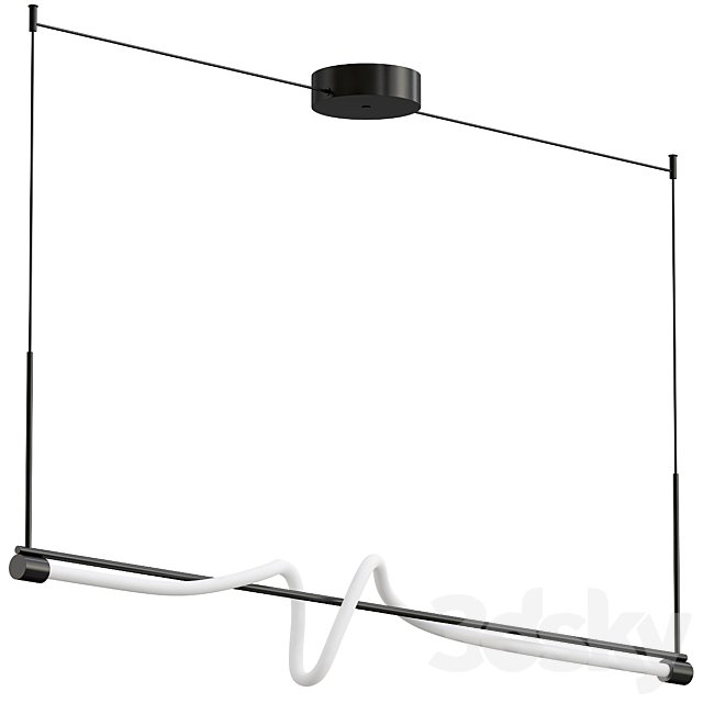 Cursive Linear Pendant
