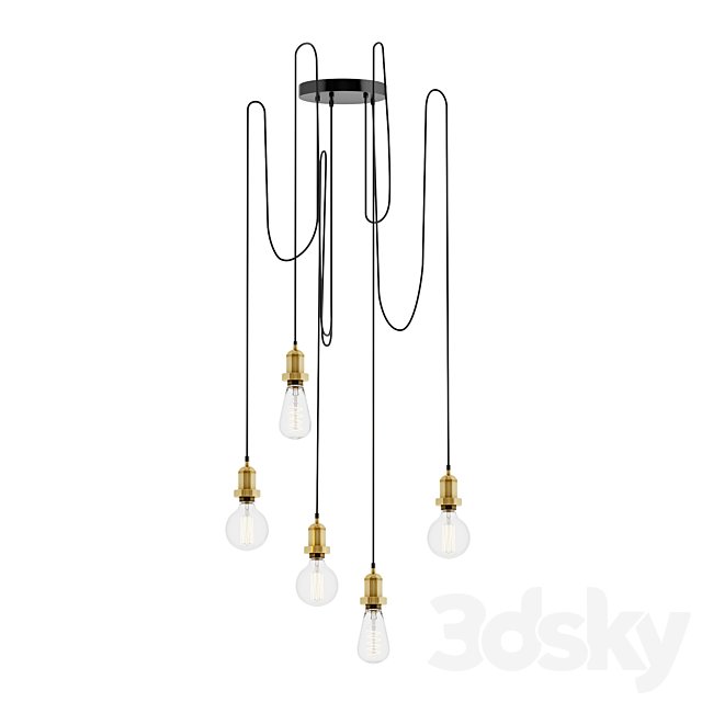 Brooklyn 5 Wire Chandelier by INDUSTVILLE