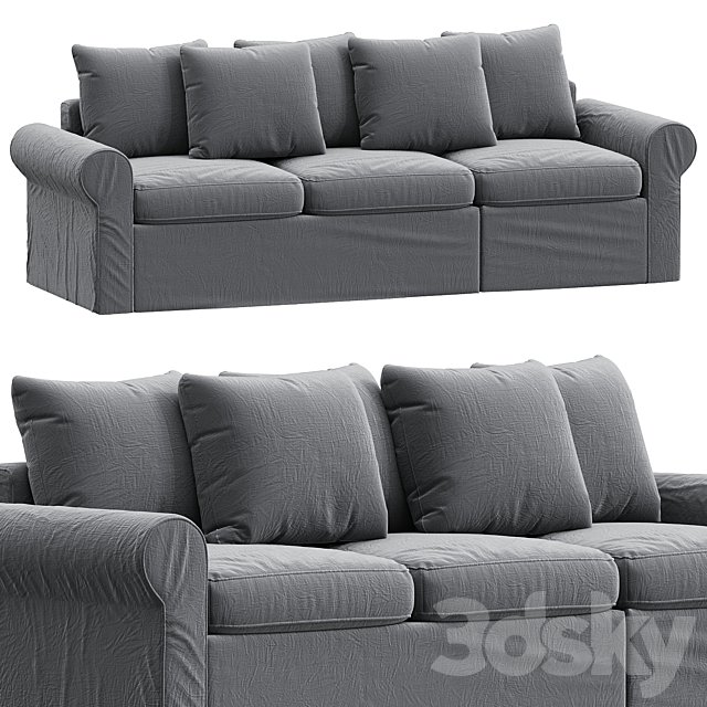 HARLANDA Sleeper sofa, Ljungen medium gray IKEA