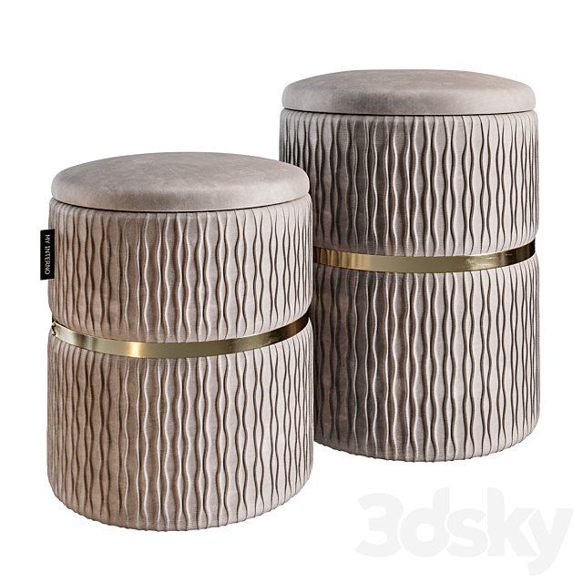 Set of two ottomans Verona MY iNTERNO